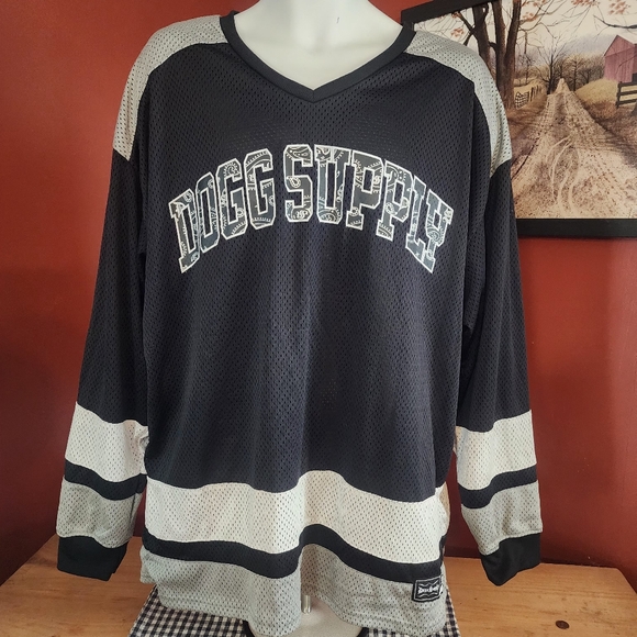 🔥Rare Misprint Dogg Supply by Snoop Dogg Jersey - Upside Down 93- Black/Gray 🔥 - Picture 15 of 16